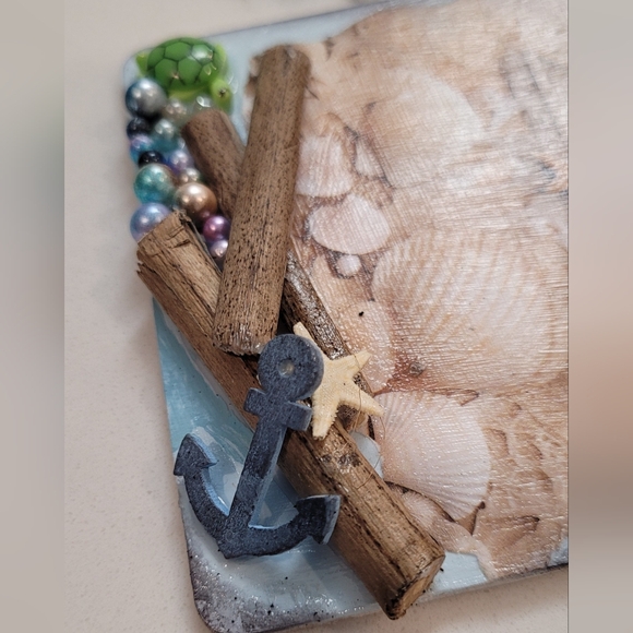 Beautiful Beach Getaway Wooden Charcuterie Boards. Set of 2. - Picture 3 of 16